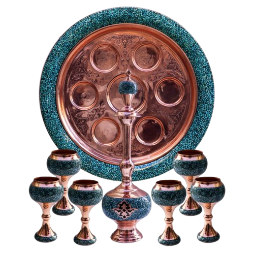 ظروف مسی فیروزه کوبی